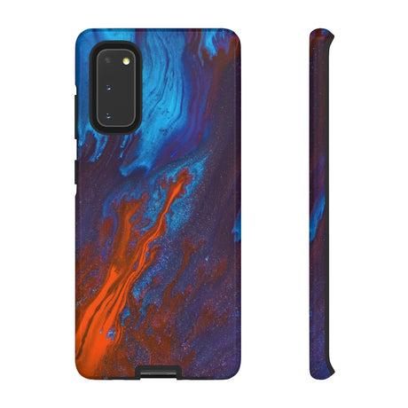 Orange Flame Ink Art Android Case (Protective) Samsung Galaxy S20 Glossy Phone Case