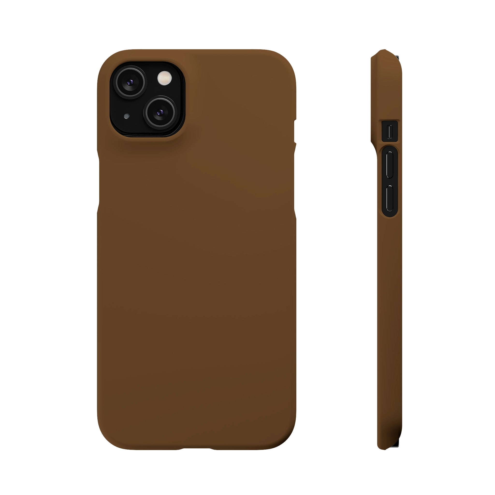 Dark Brown iPhone Case (Slim) iPhone 14 Plus Matte Phone Case