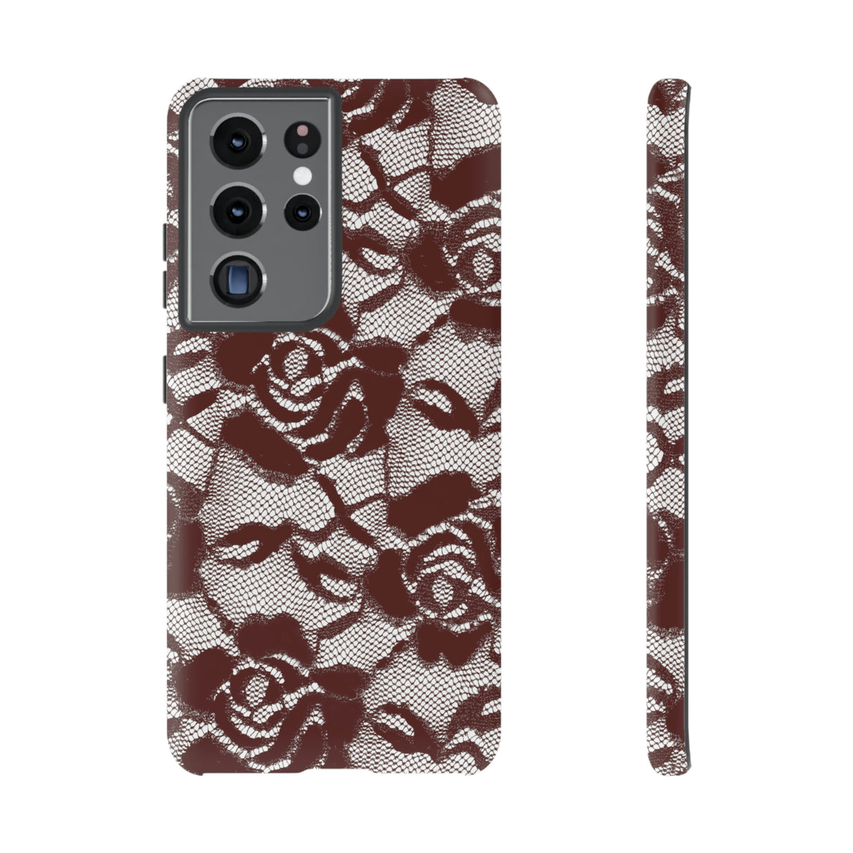 Red Rose Lace Gothic Flower Samsung Case (Protective) Samsung Galaxy S21 Ultra Matte Phone Case