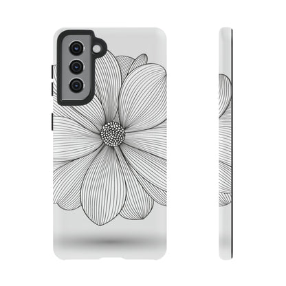 Black n White Dahlia Android Case (Protective) Samsung Galaxy S21 Matte Phone Case