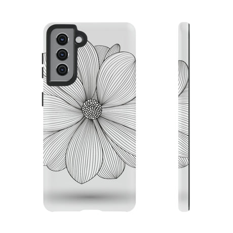 Black n White Dahlia Android Case (Protective) Samsung Galaxy S21 Matte Phone Case