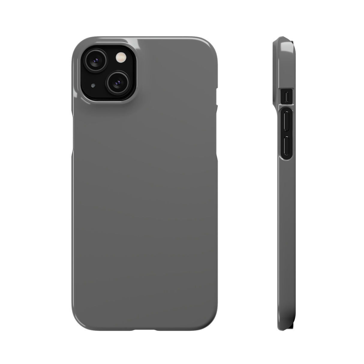 Dim Gray iPhone Case (Slim) iPhone 14 Plus Glossy Phone Case