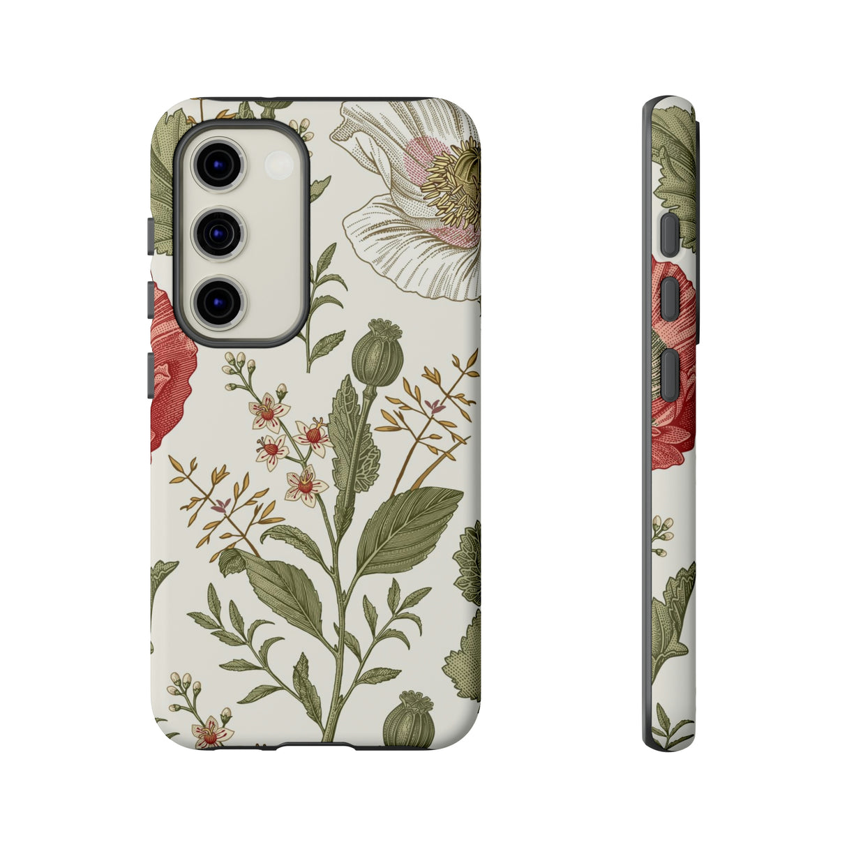 Poppy Vintage Flower Samsung Case (Protective) Samsung Galaxy S23 Matte Phone Case