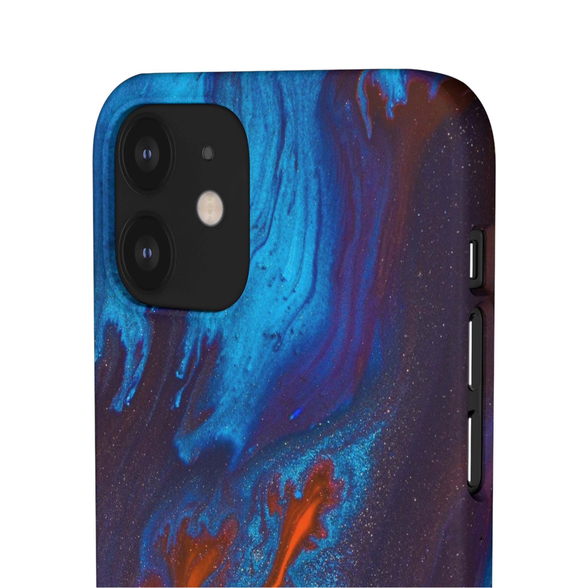 Orange Flame Ink Art iPhone Case (Slim) Phone Case