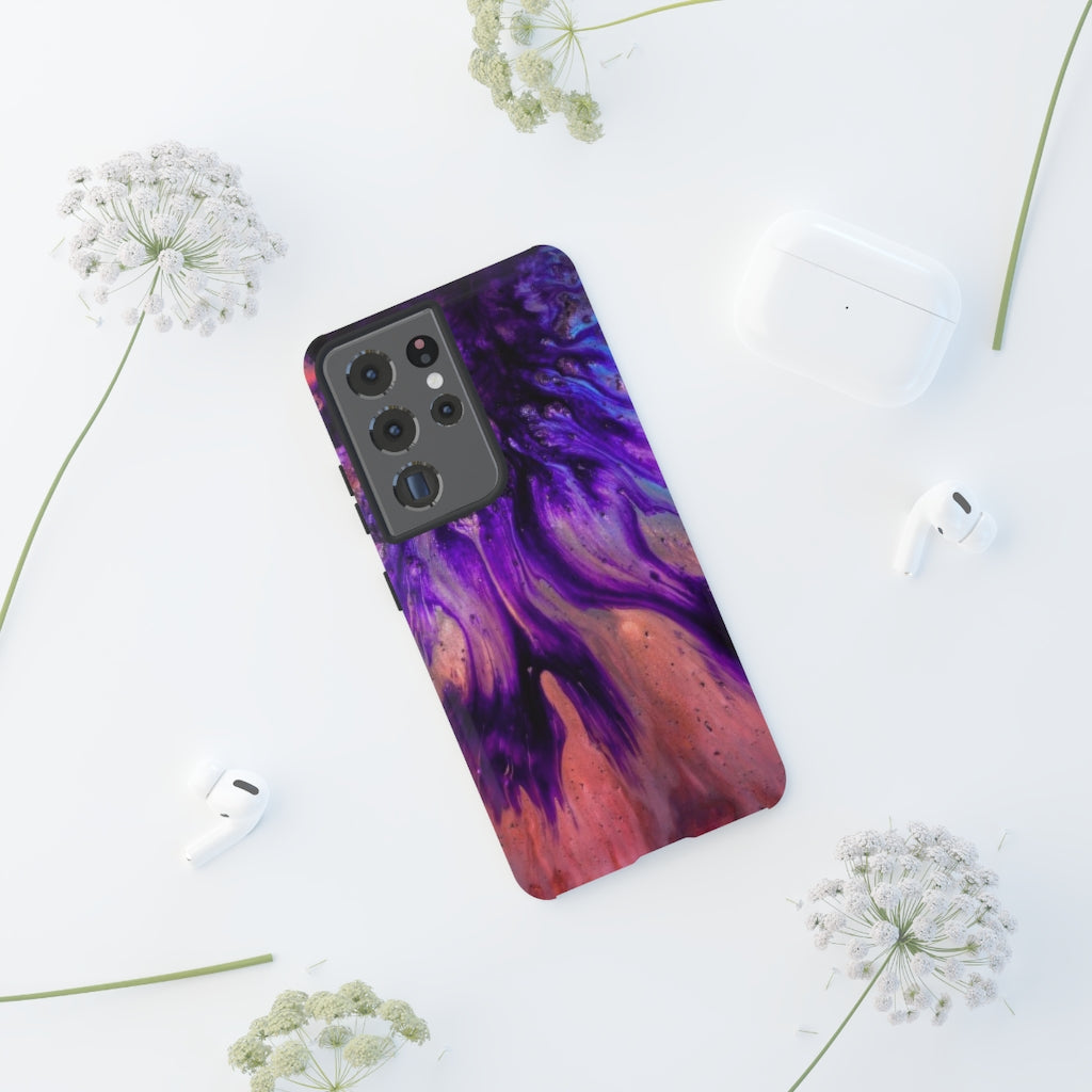 Purple Flow Ink Art Android Case (Protective) Phone Case