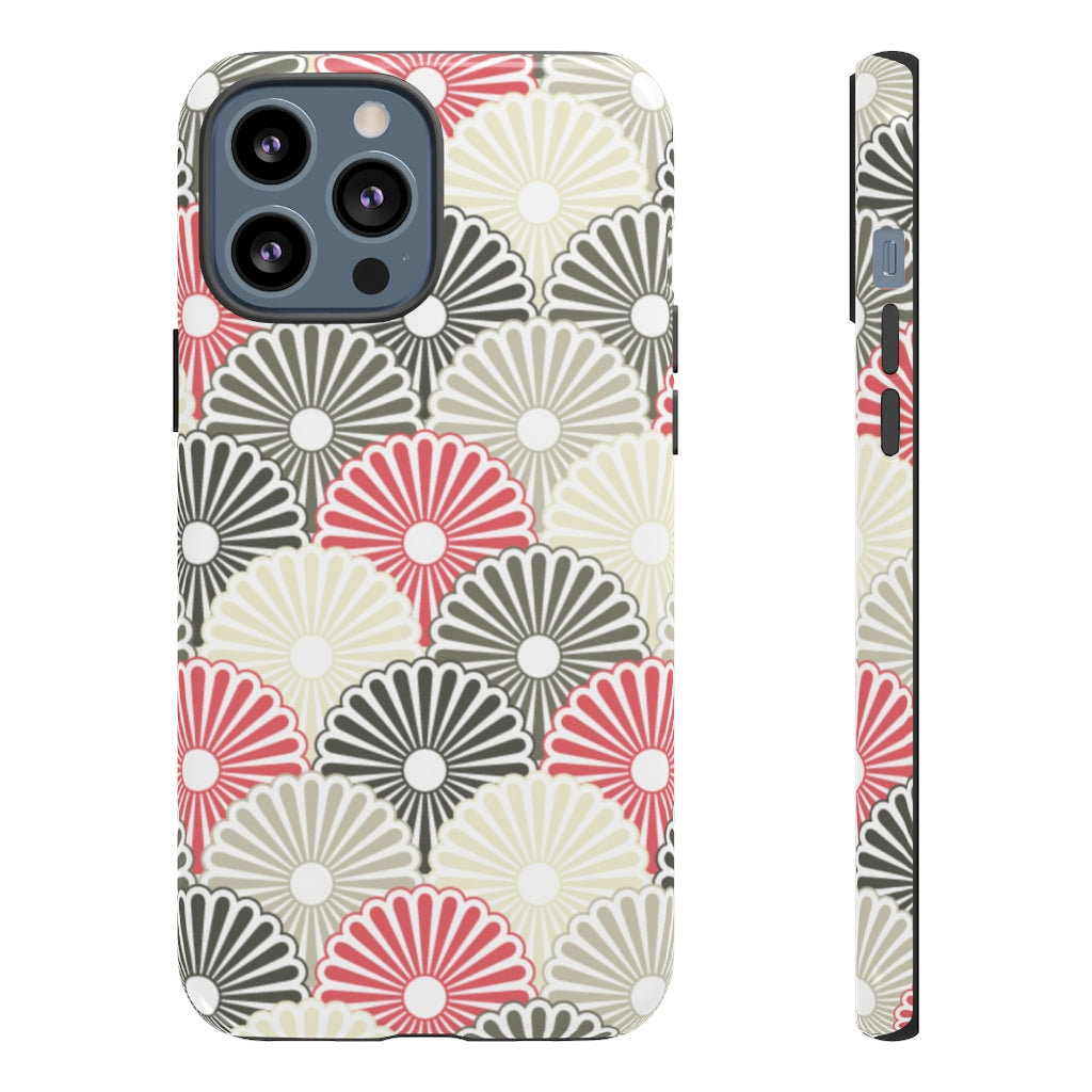 Japanese Flower Pattern iPhone Case (Protective) iPhone 13 Pro Max Glossy Phone Case