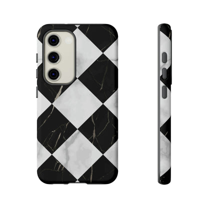 Check Marble Android Case (Protective) Samsung Galaxy S23 Matte Phone Case