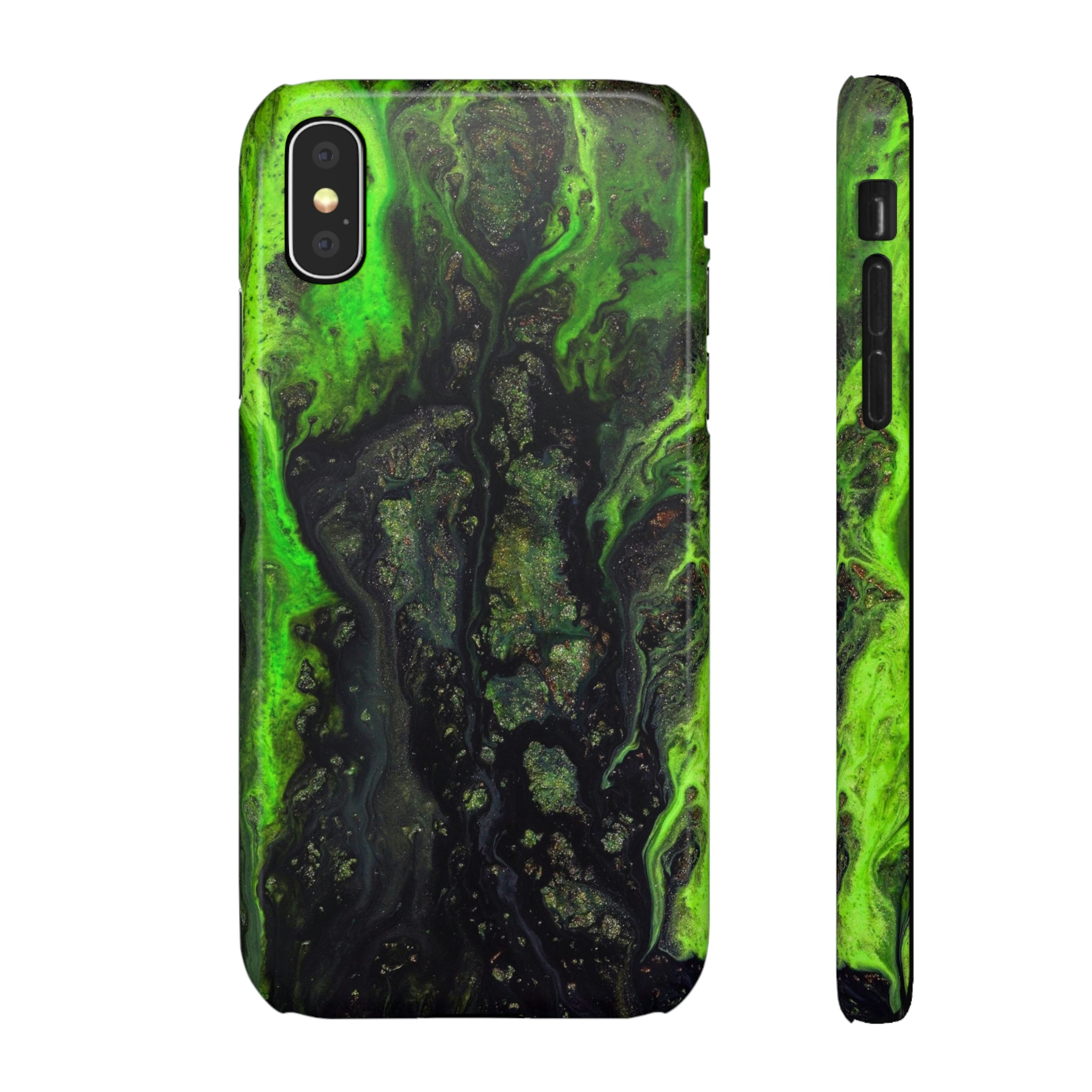 Toxic Ink Art iPhone Case (Slim) iPhone X Glossy Phone Case