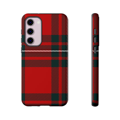 Plaid Pattern Red Android Case (Protective) Samsung Galaxy S23 Plus Matte Phone Case