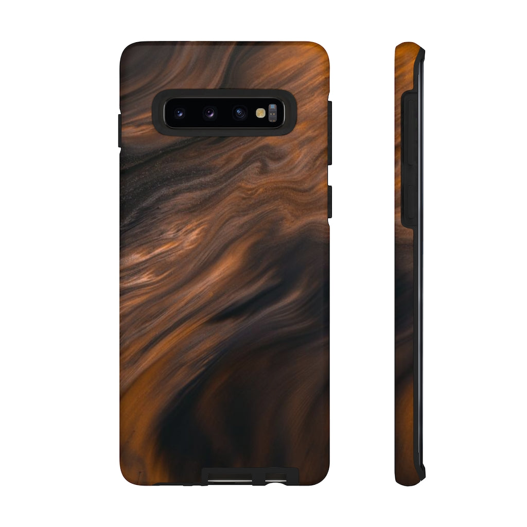 Brown Mist Ink Art Android Case (Protective) Samsung Galaxy S10 Matte Phone Case