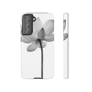 Black White Lotus Android Case (Protective) Samsung Galaxy S21 FE Glossy Phone Case