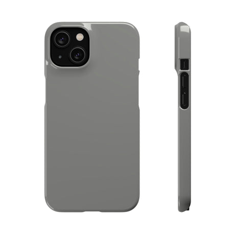 Battleship Gray iPhone Case (Slim) iPhone 14 Glossy Phone Case