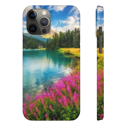 Fantastic Azure Alpine Lake Samsung/iPhone (Slim) Phone Case