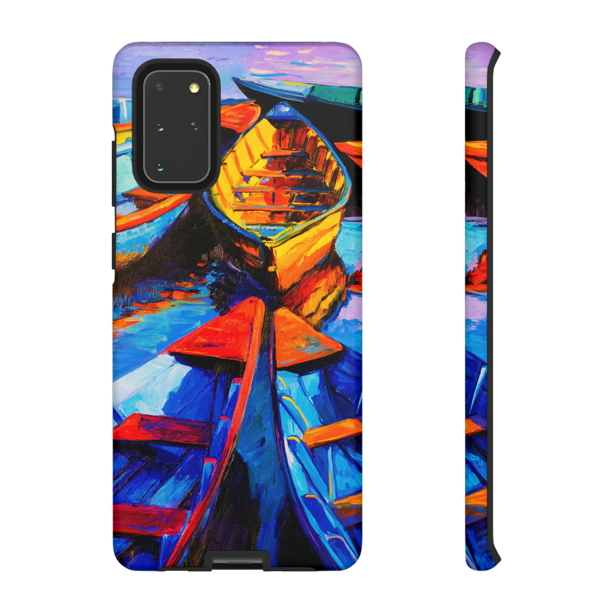 Colorful Wooden Boat Android Case (Protective) Samsung Galaxy S20+ Matte Phone Case