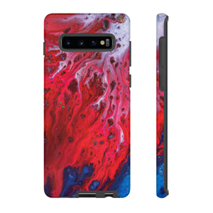 Bright Red Ink Art Android Case (Protective) Samsung Galaxy S10 Plus Glossy Phone Case