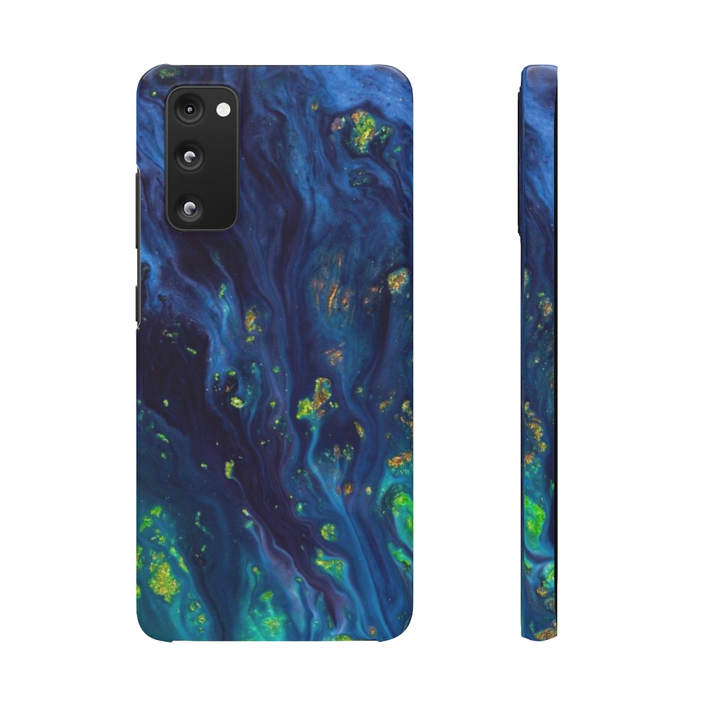 Green Opal Ink Art Android Case (Slim) Samsung S20 FE Glossy Phone Case