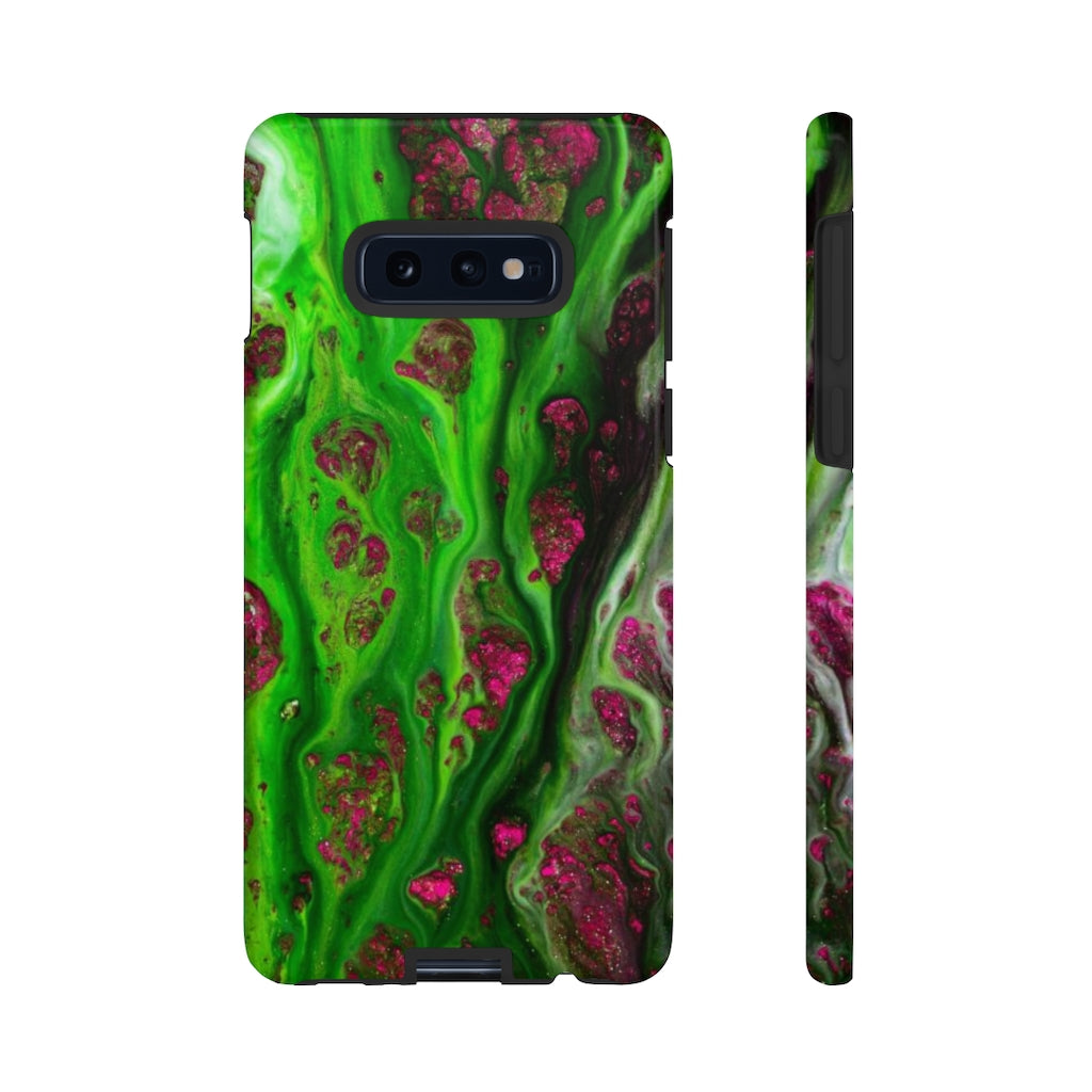 Toxic Green Ink Art Android Case (Protective) Samsung Galaxy S10E Glossy Phone Case