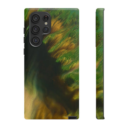 Green Forest Ink Art Android Case (Protective) Samsung Galaxy S22 Ultra Matte Phone Case