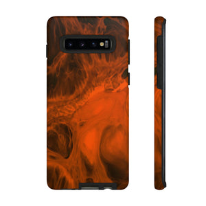 Red Flame Ink Art Android Case (Protective) Samsung Galaxy S10 Matte Phone Case