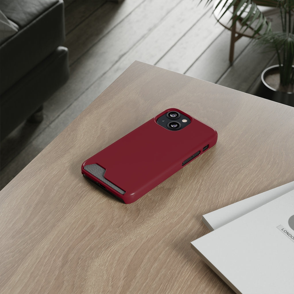 Burgundy iPhone Case (Card) Phone Case