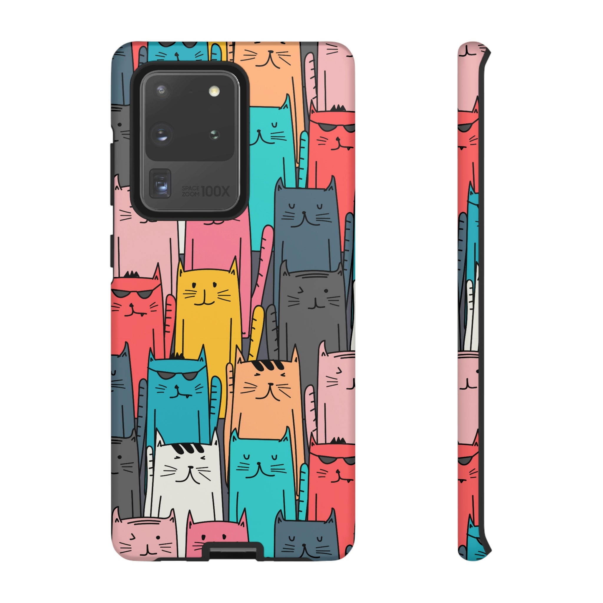 Colorful Cats Android Case (Protective) Samsung Galaxy S20 Ultra Matte Phone Case