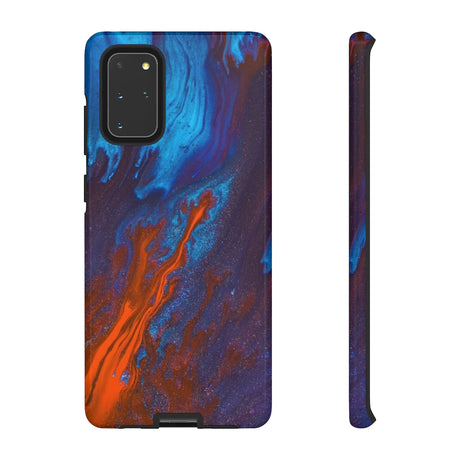 Orange Flame Ink Art Android Case (Protective) Samsung Galaxy S20+ Glossy Phone Case