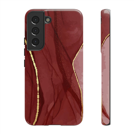 Dark Red Android Case (Protective) Samsung Galaxy S22 Glossy Phone Case