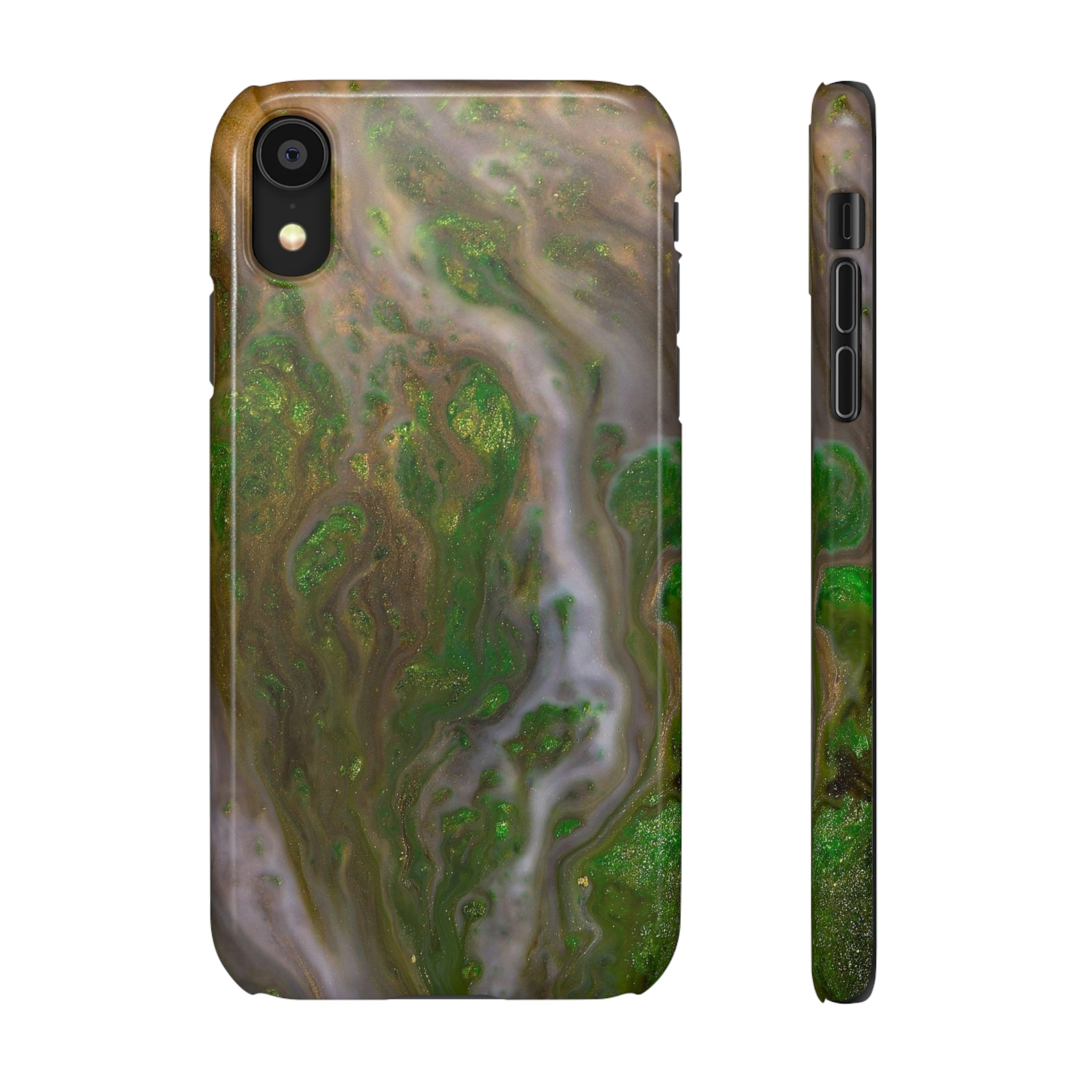 Smaragd Ink Art iPhone Case (Slim) iPhone XR Glossy Phone Case