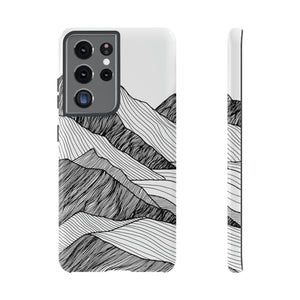 Mountain Line Art Android Case (Protective) Samsung Galaxy S21 Ultra Glossy Phone Case