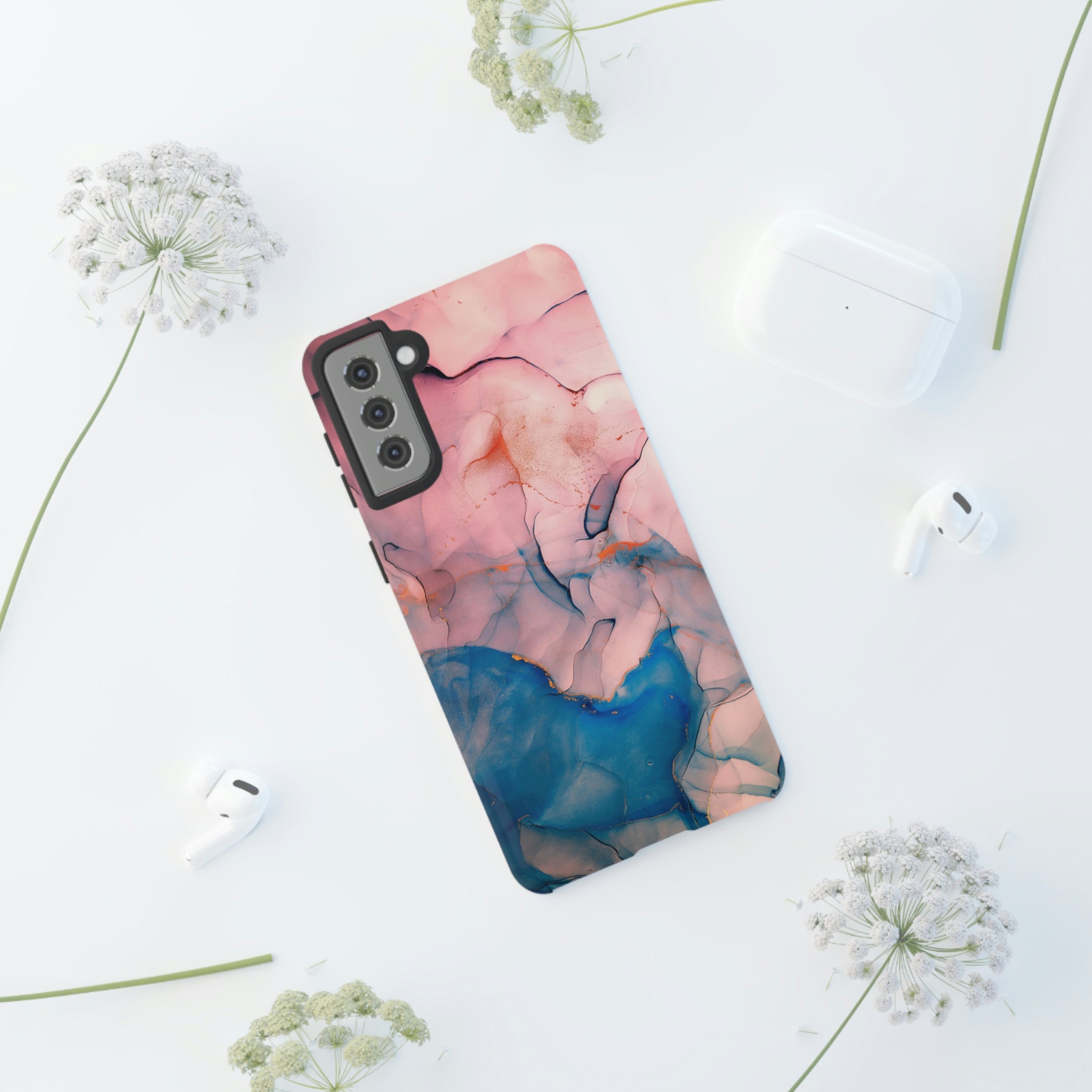 Pink Alcohol ink Marble Android Case (Protective) Phone Case