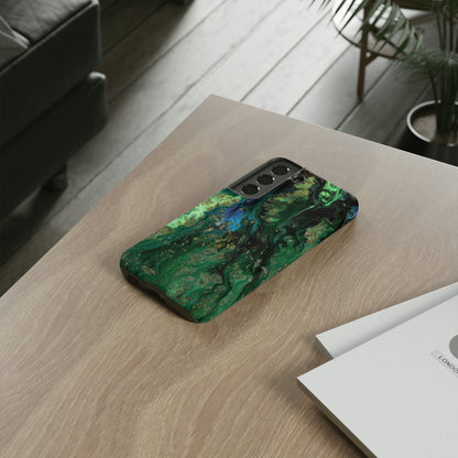 Green Liquid Marble Ink Art Android Case (Protective) Phone Case