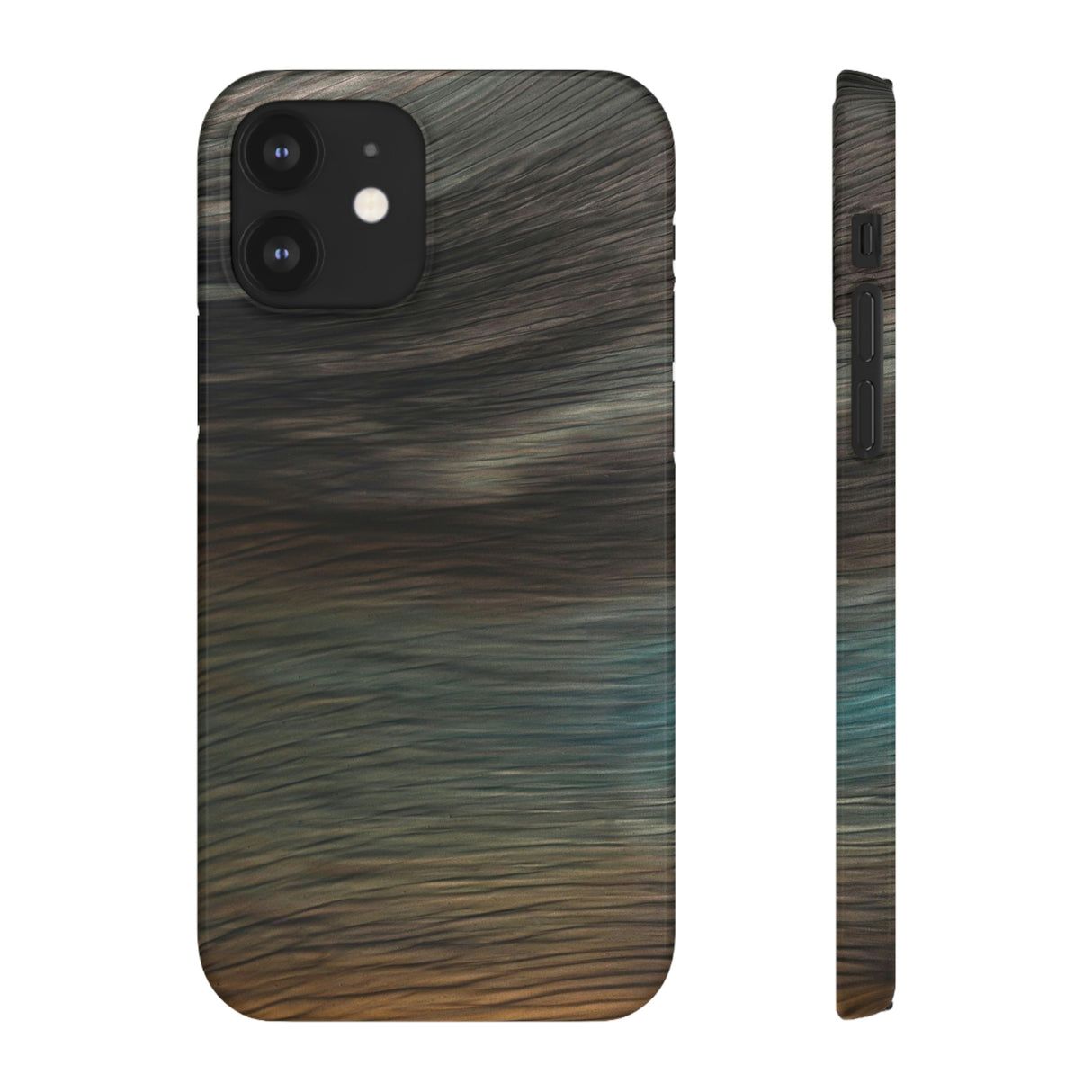 Brush Strokes Ink Art iPhone Case (Slim) iPhone 12 Glossy Phone Case