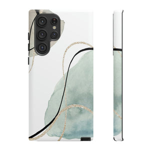 Green Watercolor Android Case (Protective) Samsung Galaxy S22 Ultra Matte Phone Case