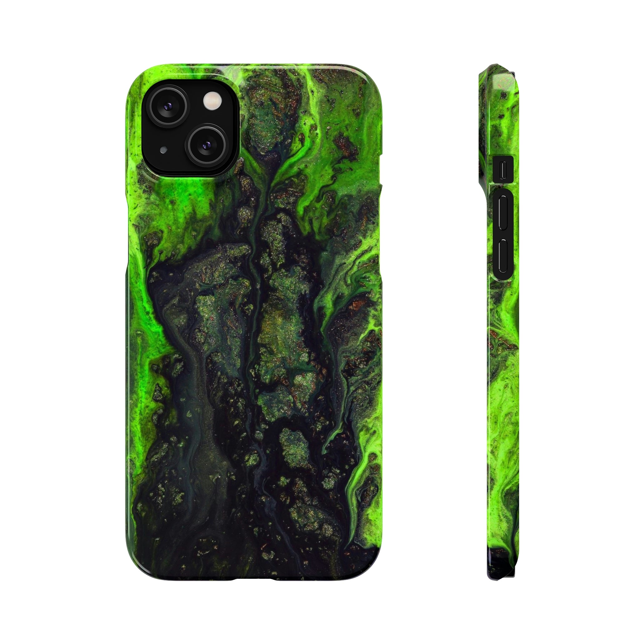 Toxic Ink Art iPhone Case (Slim) iPhone 14 Plus Glossy Phone Case