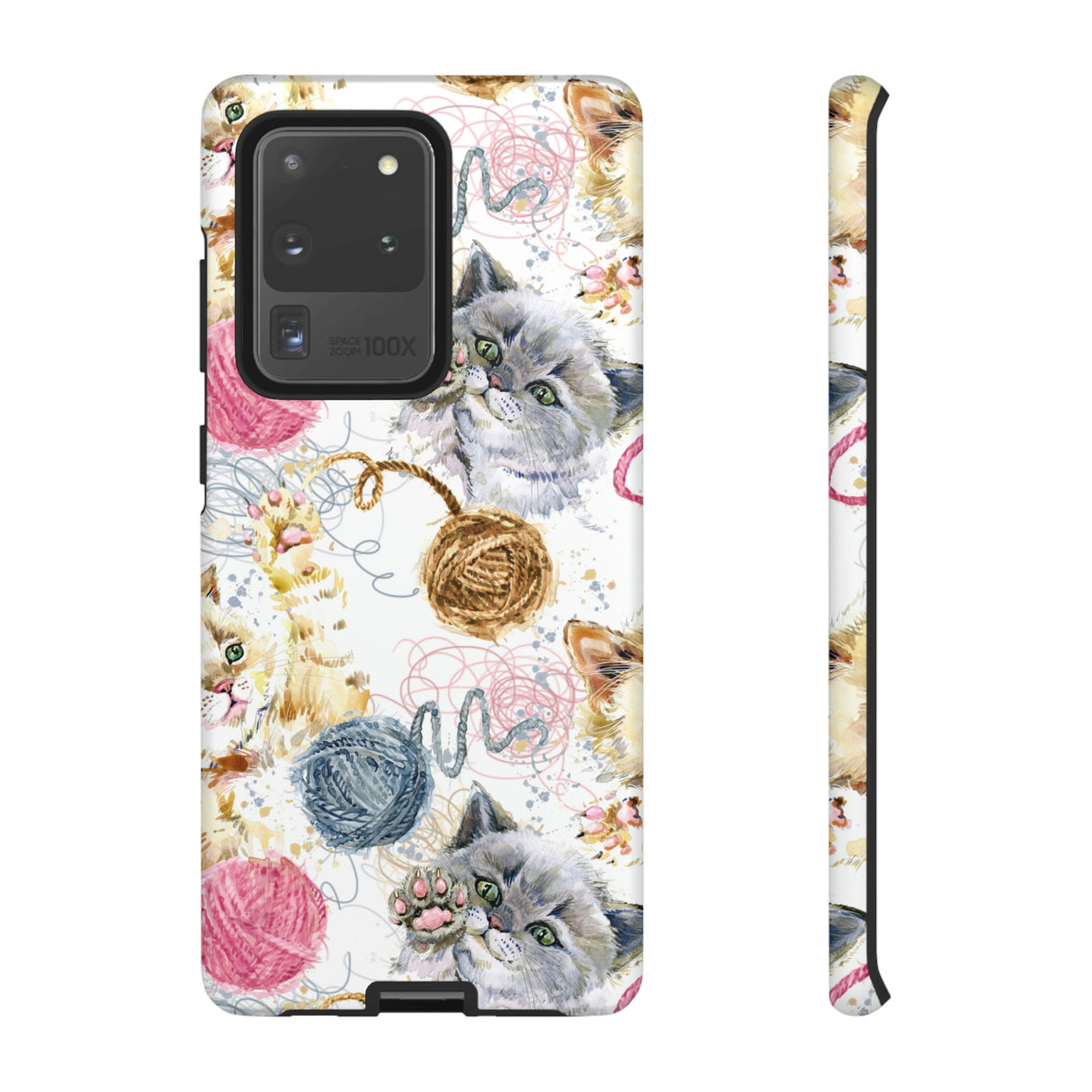 Cute Kitten Pattern Android Case (Protective) Samsung Galaxy S20 Ultra Matte Phone Case