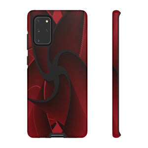 Red Liquid Spiral Android Case (Protective) Samsung Galaxy S20+ Glossy Phone Case