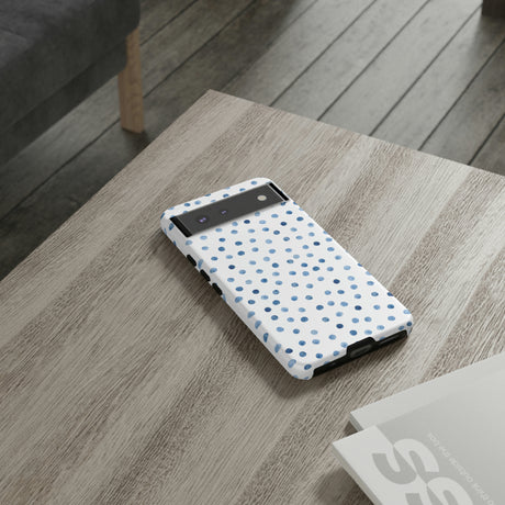 Blue Dots Pattern Android Case (Protective) Phone Case