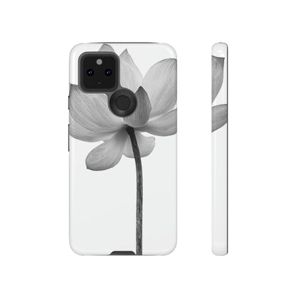 Black White Lotus Android Case (Protective) Google Pixel 5 5G Glossy Phone Case