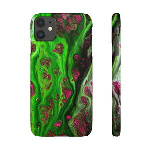 Toxic Green Ink Art iPhone Case (Slim) iPhone 11 Glossy Phone Case