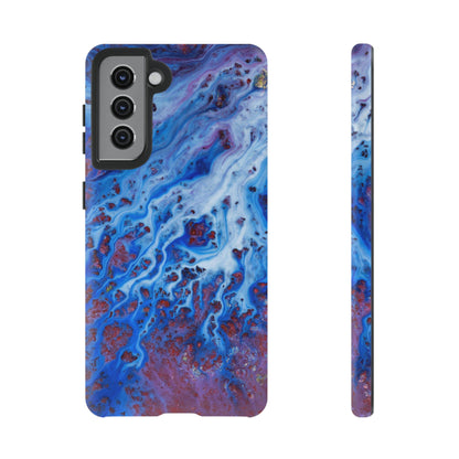 Ice Blue River Ink Art Android Case (Protective) Samsung Galaxy S21 Matte Phone Case