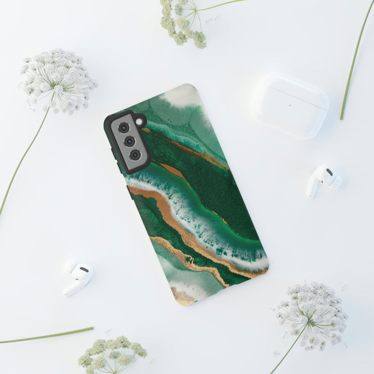 Green & Gold Epoxy Android Case (Protective) Phone Case