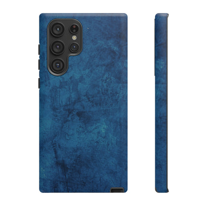 Grunge Navy Blue Android Case (Protective) Samsung Galaxy S22 Ultra Matte Phone Case