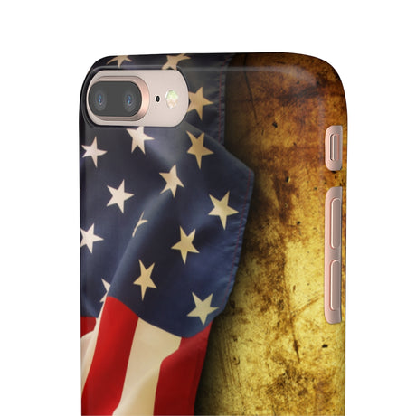 Close up of American flag Samsung/iPhone (Slim) iPhone 8 Plus Glossy Phone Case