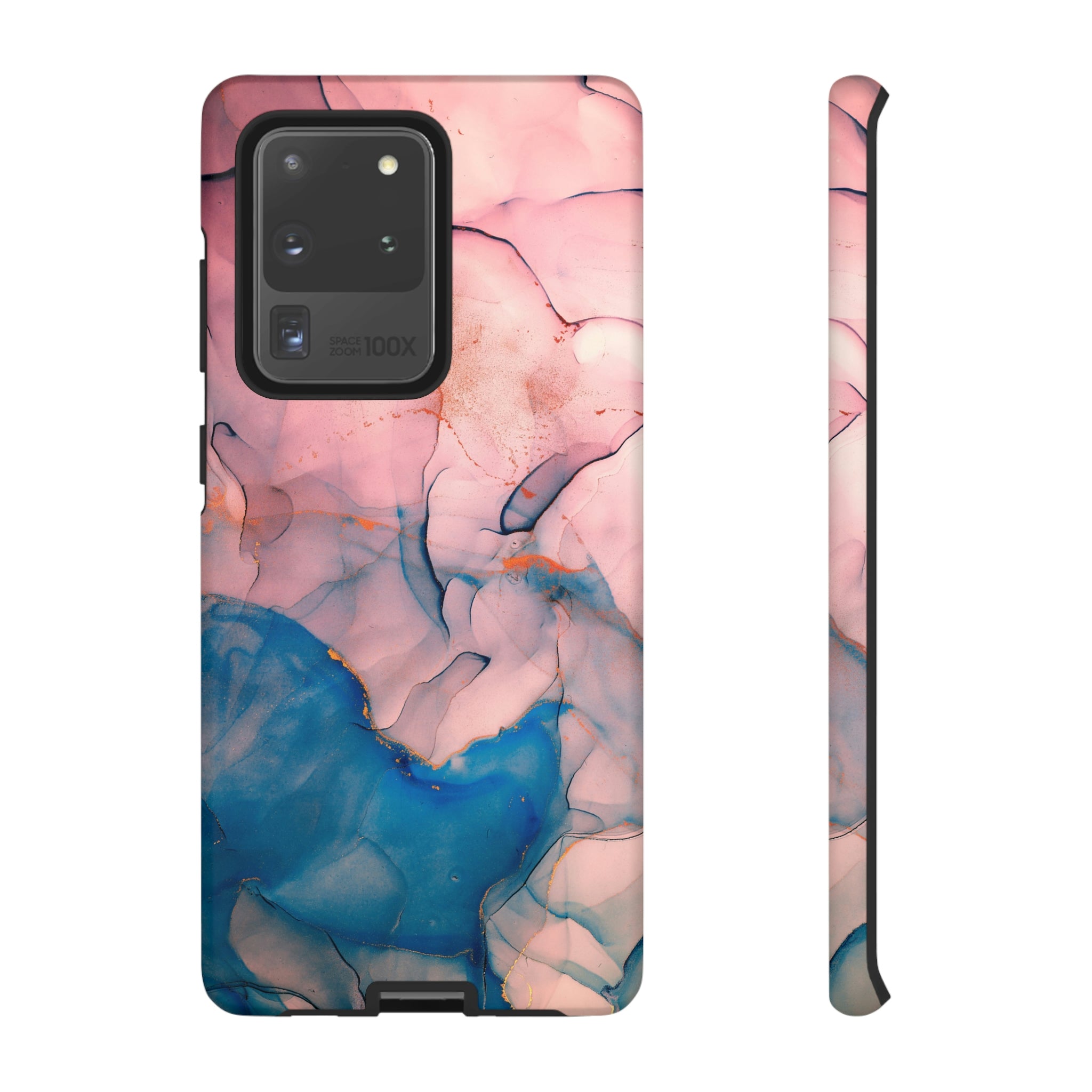 Pink Alcohol ink Marble Android Case (Protective) Samsung Galaxy S20 Ultra Matte Phone Case