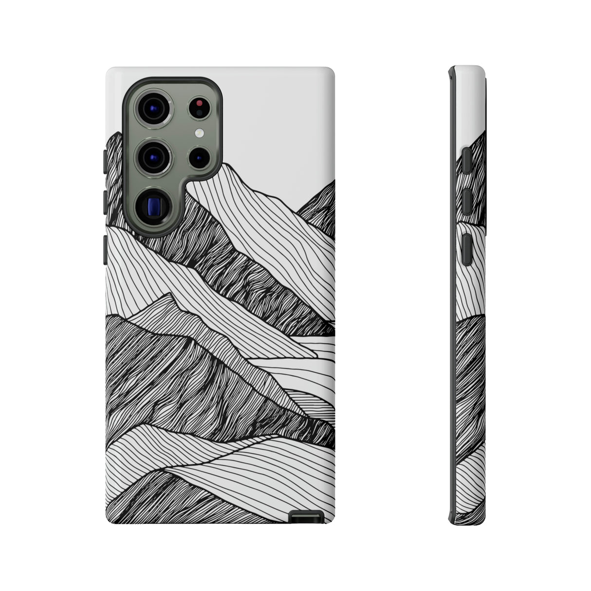 Mountain Line Art Android Case (Protective) Samsung Galaxy S23 Ultra Glossy Phone Case