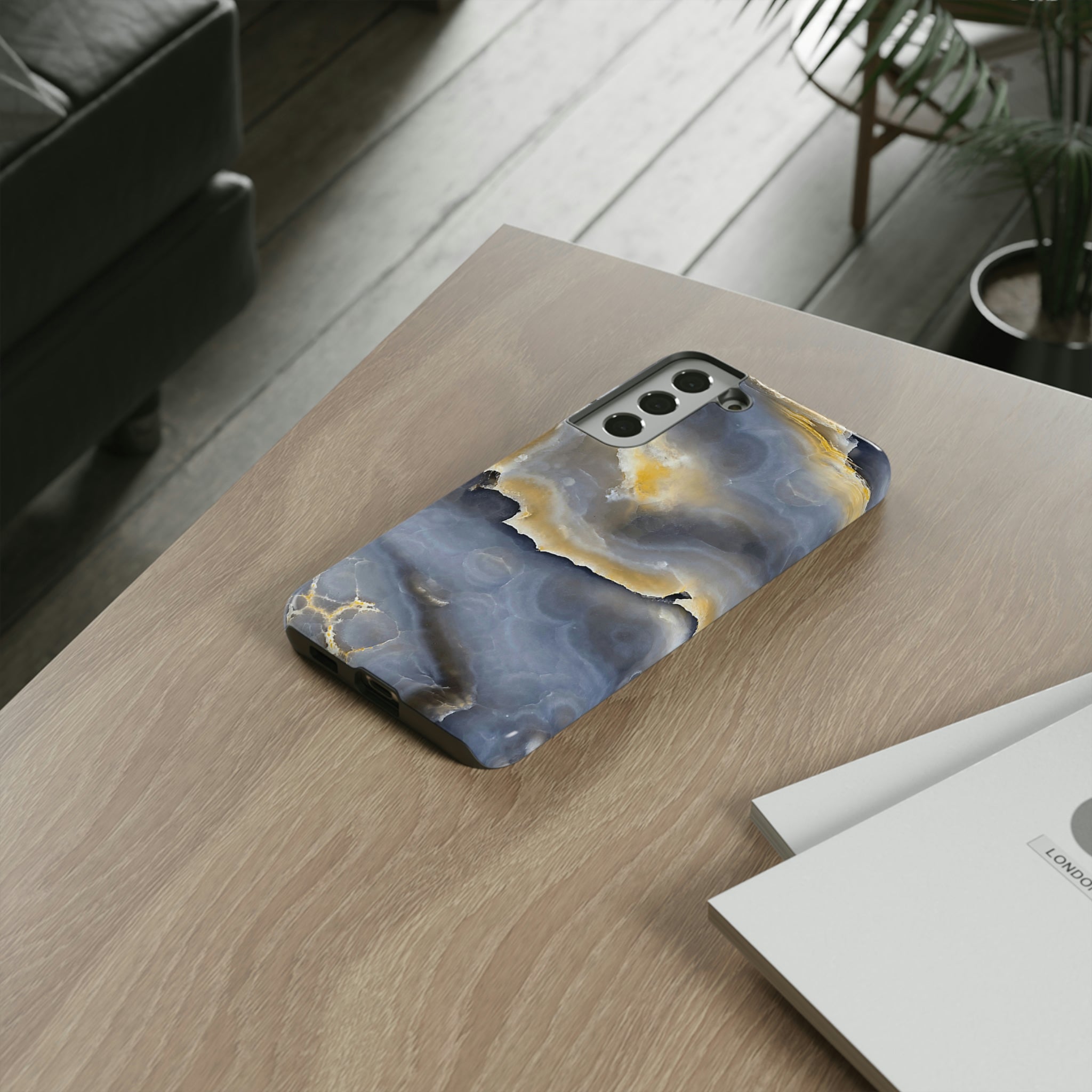 Marble Blue Gold Android Case (Protective) Phone Case