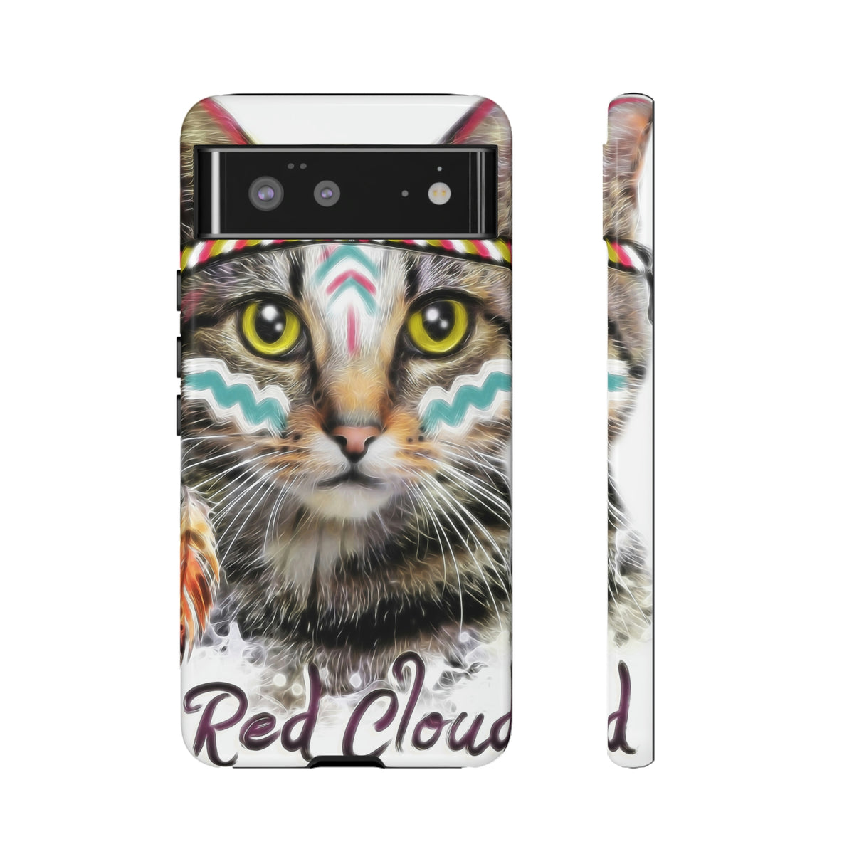 Red Cloud Cat Android Case (Protective) Google Pixel 6 Glossy Phone Case