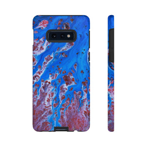 Bright Blue Ink Art Android Case (Protective) Samsung Galaxy S10E Matte Phone Case