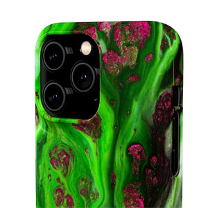 Toxic Green Ink Art iPhone Case (Slim) Phone Case