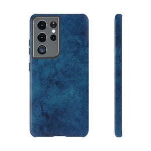 Grunge Navy Blue Android Case (Protective) Samsung Galaxy S21 Ultra Glossy Phone Case